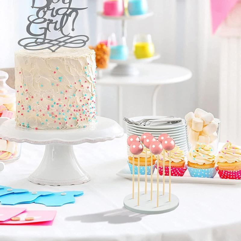 Cake Lollipop Holder 2 Pcs Clear Display Stand Candy Bracket Storage Rack