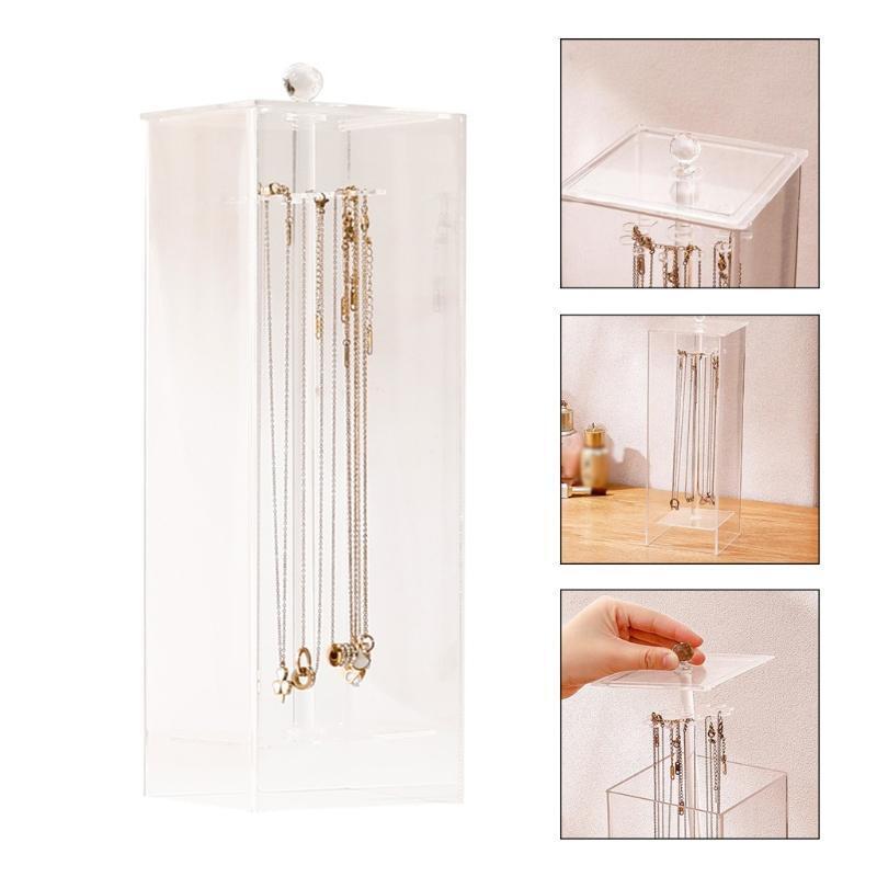 Acrylic Necklace Display Case Transparent Environmentally Friendly Non Toxic