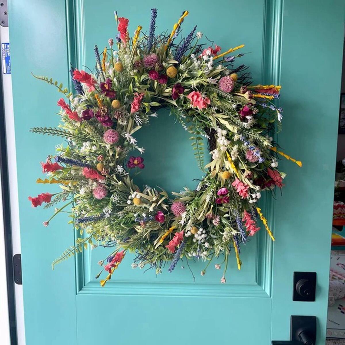 2x Round Spring and  Wreath Spring Hanging Ornaments  Decor