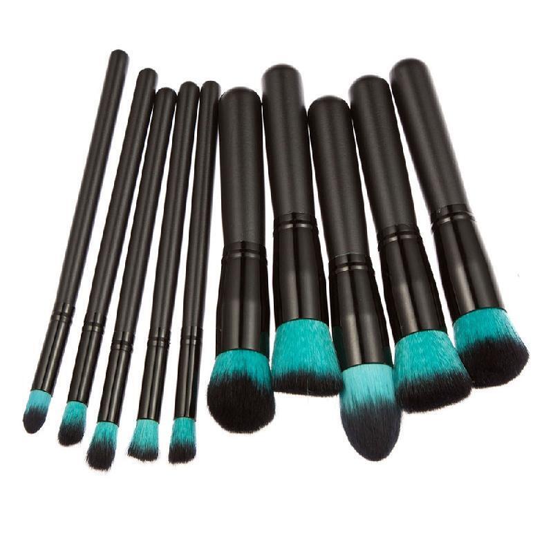 10Pcs Pro Makeup Brushes Set Powder Foundation Eyeshadow Eyeliner Lip Brush Tool