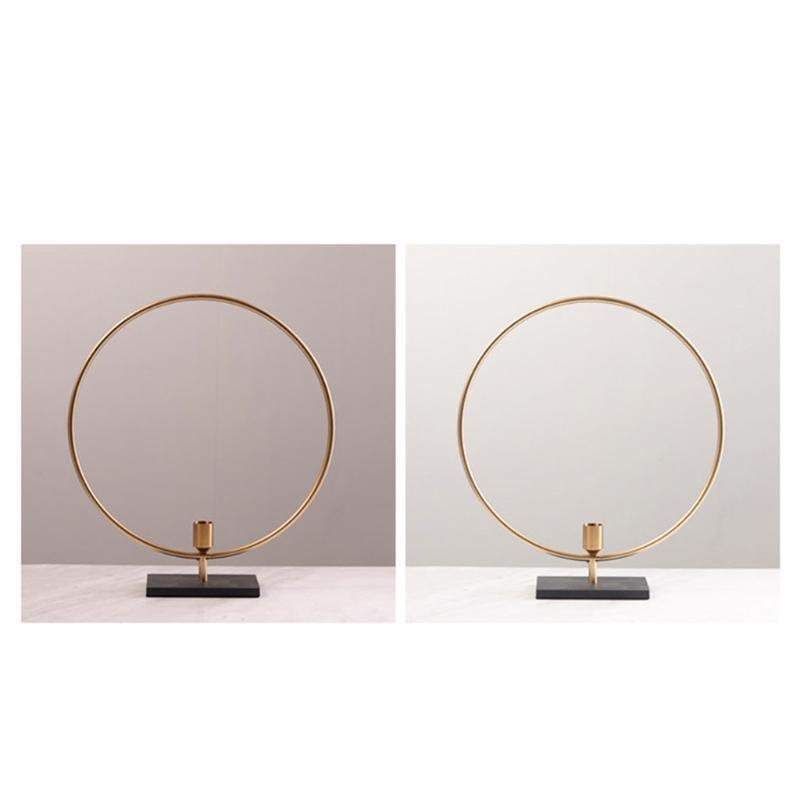 Metal Circular Geometric Wall Candle Holder for Tea Lights Living Room Bedroom