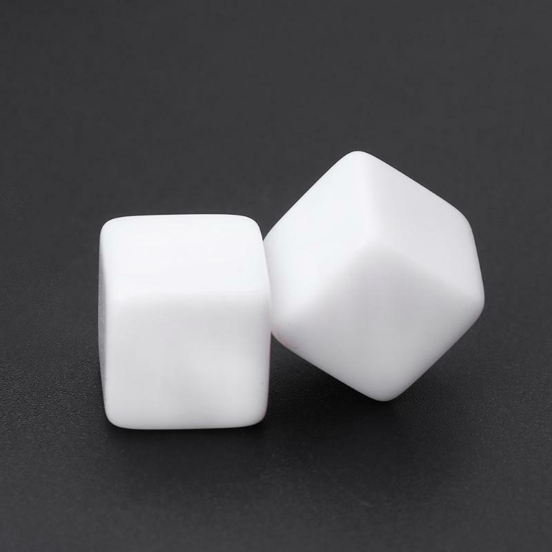 Pack of 10, 14mm 6 Sided Acrylic Blank Dice Party Family DIY Games Printing Kid
