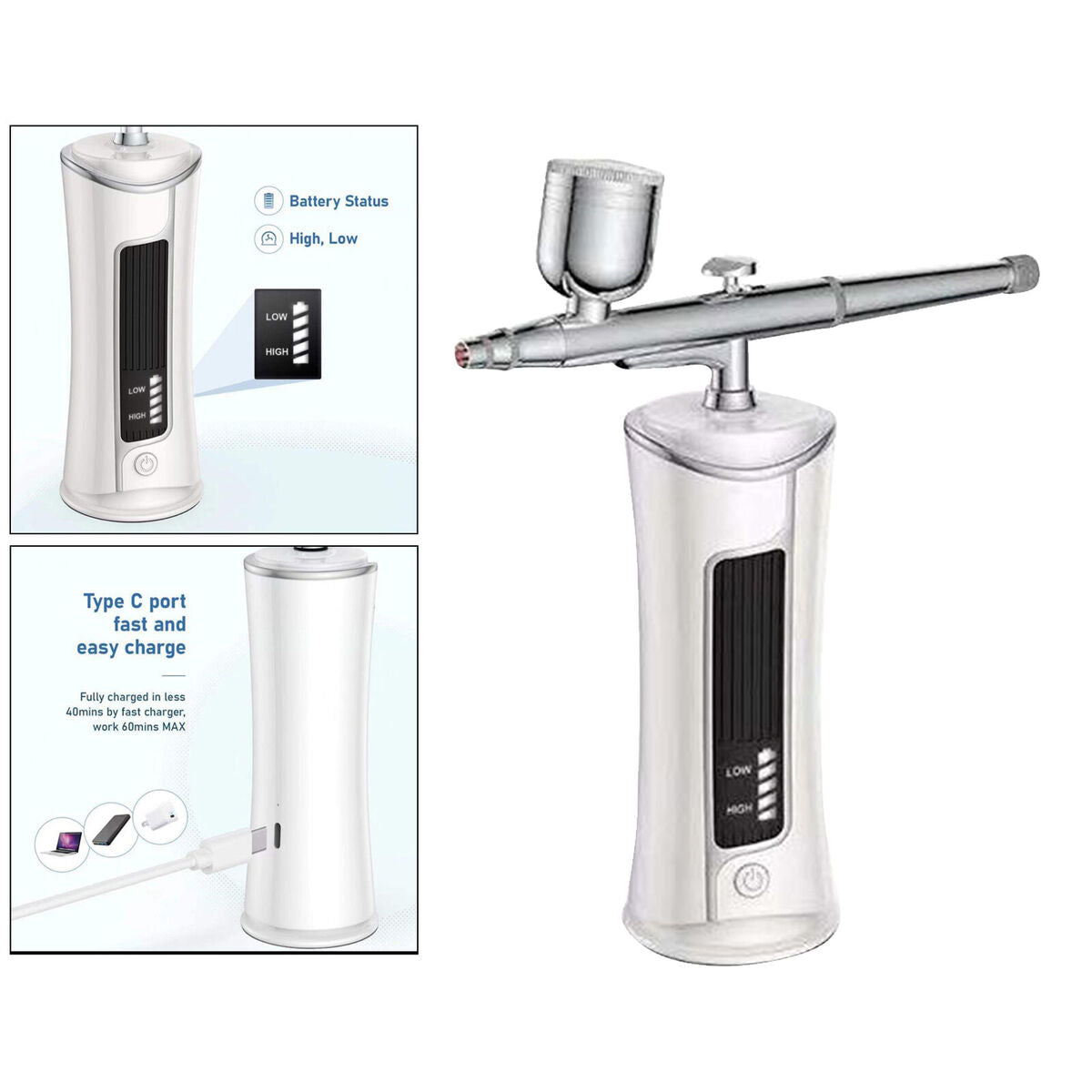 Dual Acting Gravity Powered Airbrush Compressor Kit ,