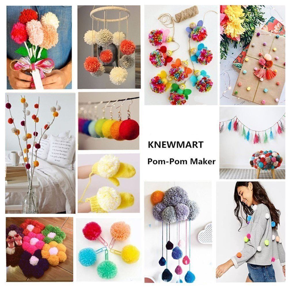 Yarn Hand Kits Needle Craft Wool Knitting Pompom Maker Weaver Tool Fluff Ball
