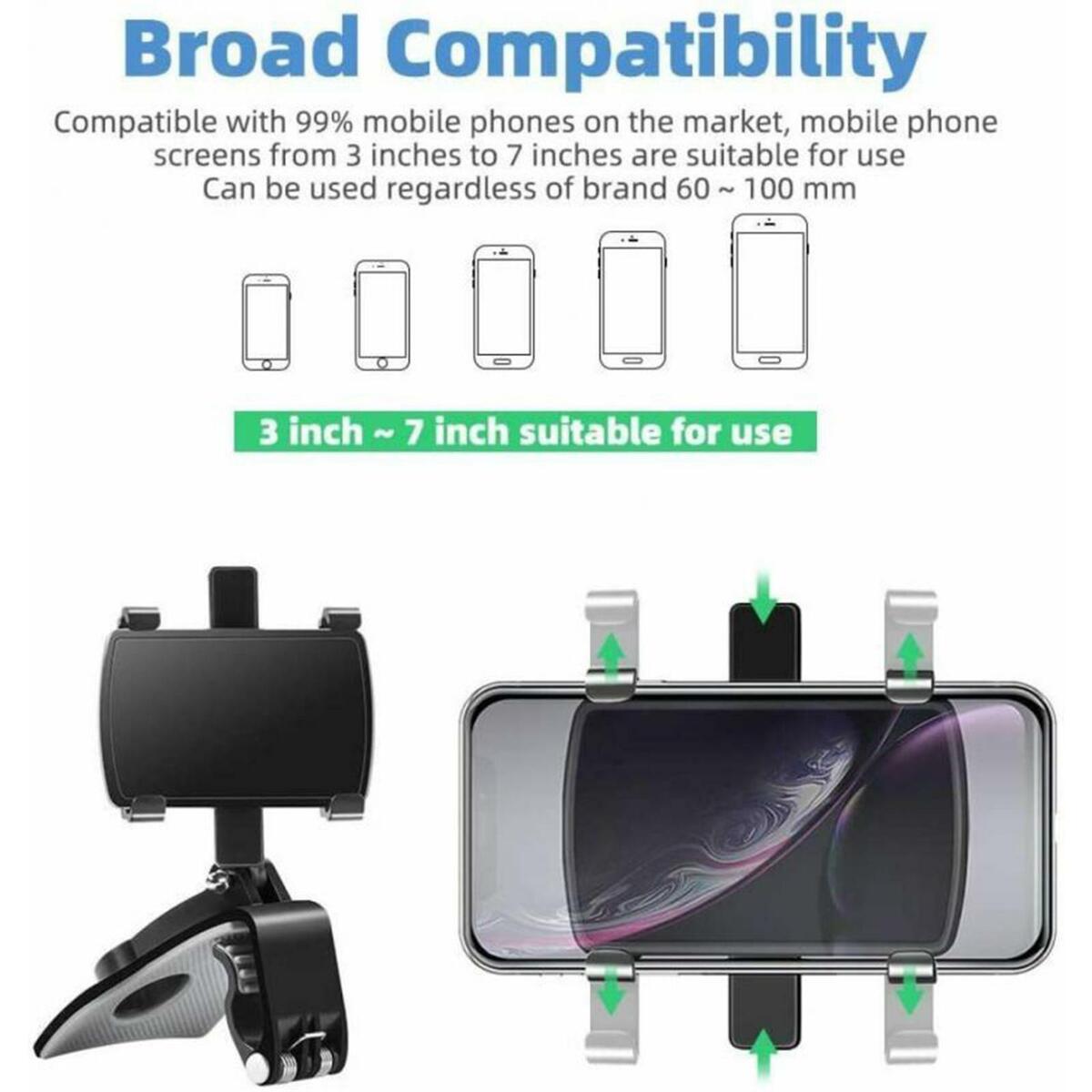 Mobile Phone Holder with Phone Number Car Rearview Mirror Fit for Car Phone
