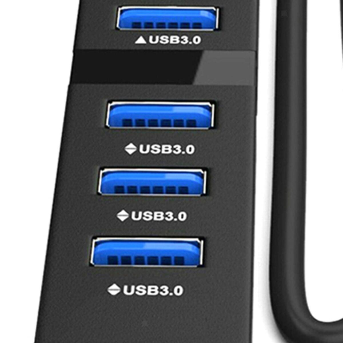 Portable 4 Ports USB 3.0 Hub Multi Splitter Expansion Data USB Hub for Laptop