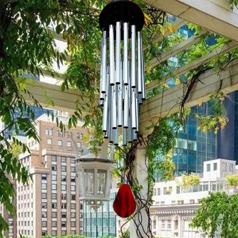 27 Tubes Handmade Large Wind Chimes for Outdoor Tuned Hummingbird Bells Soothing