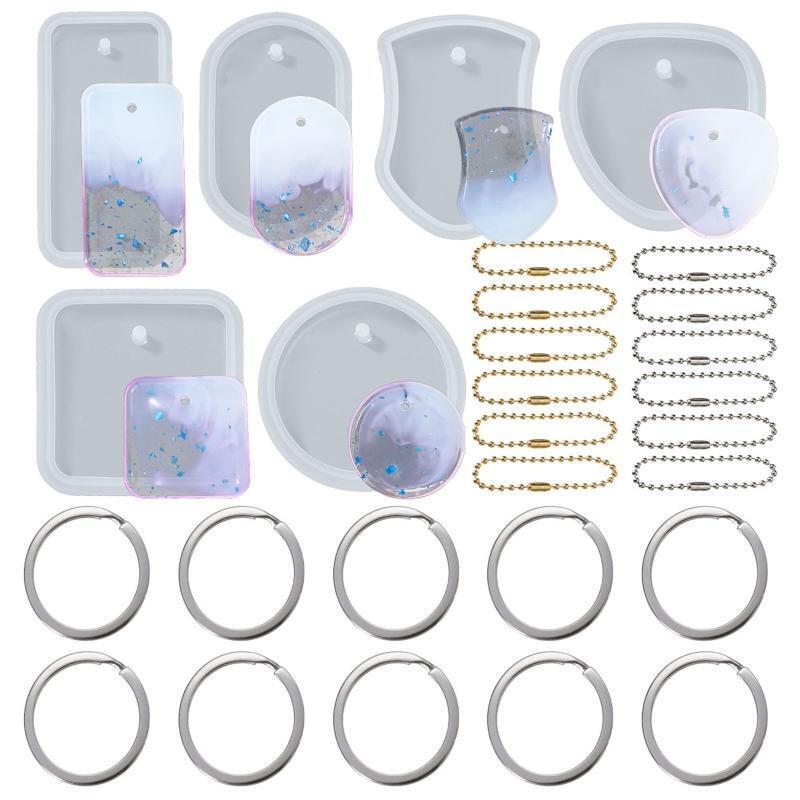 DIY Heart-shaped Pendant  Safe Epoxy Mold Round Love Oval Square  Abrasive Tools