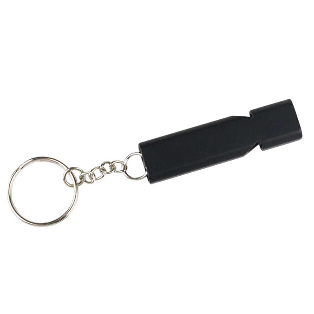 2pcs Survival Whistle EDC Earthquake Dual Tube Emergency Whistle (Black)