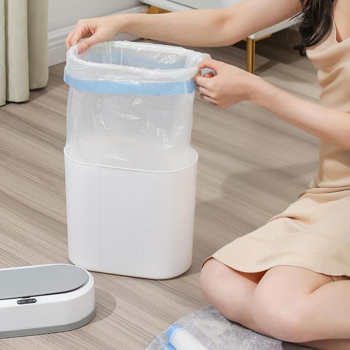Smart Trash Can Touchless Garbage Bin with Lid Waterproof for Living Room