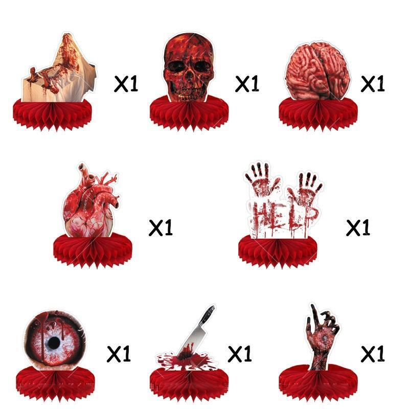 Halloween Bloody Honeycomb Ornament Table Centerpieces Decor 1Set