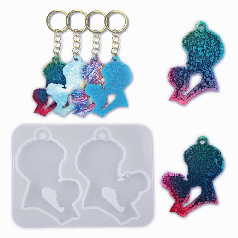 DIY Mother's Day Pendant Casting Silicone Mould Kit Keyrings Art Crafts Making
