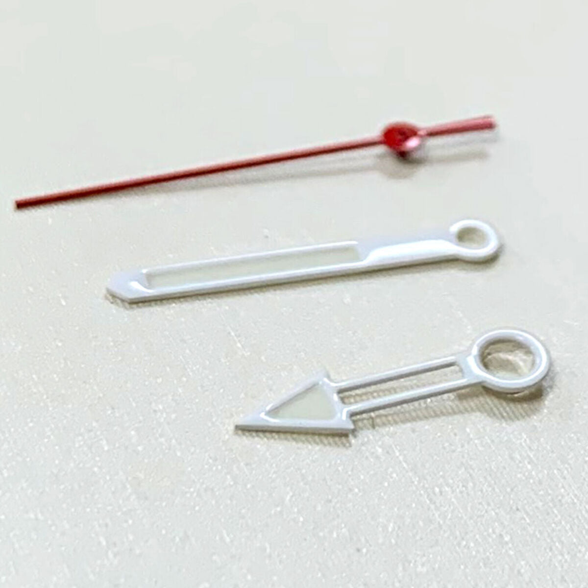 Upgrade White Red Watch Hands w/Green Luminous for NH35/NH36/4R36 Watch Movement