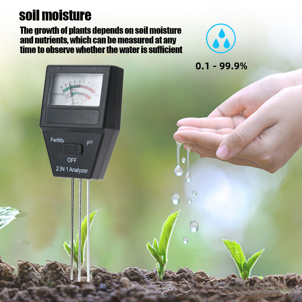 2 in 1 Moisture PH Monitor Detector Acidity Tester Fertility Acidity Tester