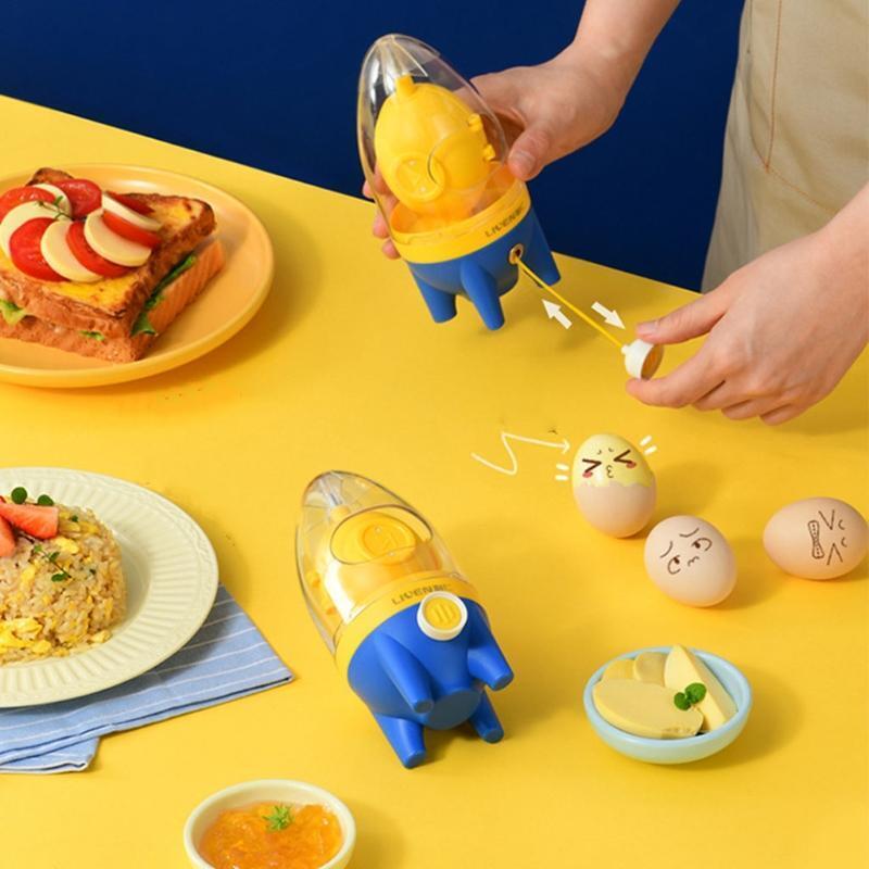 Portable Household Egg Yolk Protein Blender Hand Operation Egg Maker Spinner