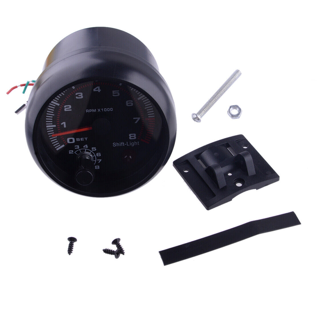 3.75" Universal Car Tachometer Gauge Rev Counter LED Shift Light 0-8000RPM 12V