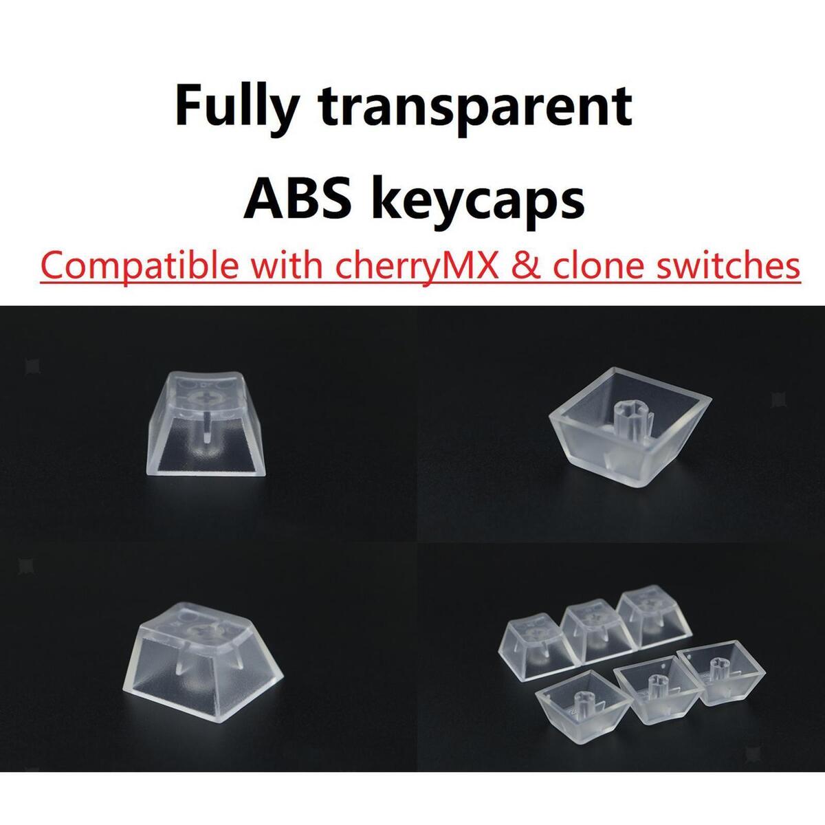 10Pieces DIY Clear Keycaps Replacement ABS for CHERRY R4 Switch Tester