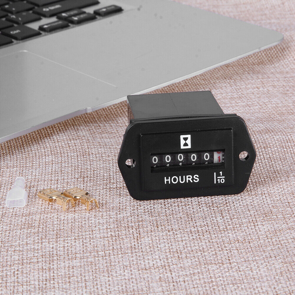 DC 6V-80V Hour Meter Hourmeter Gauge for Boat Car Truck Engine Rhombus