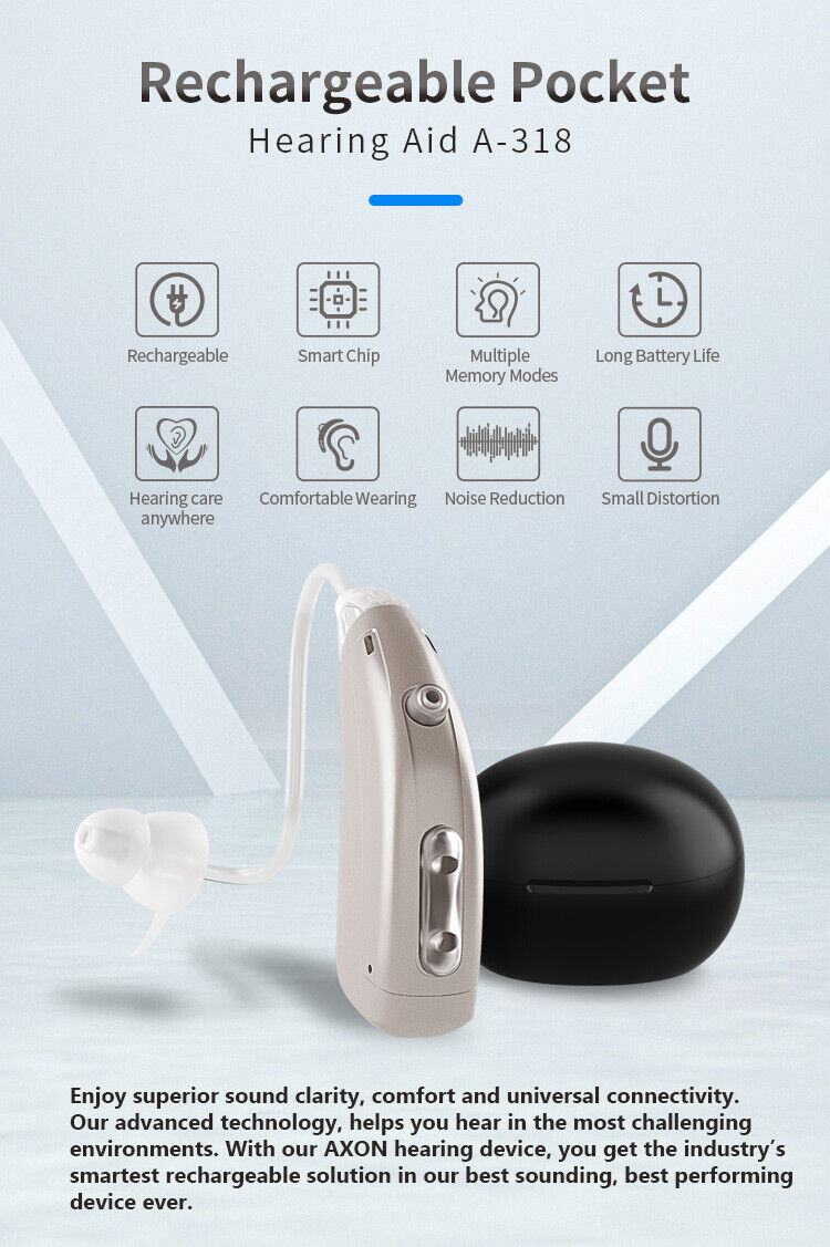 Digital Rechargeable Disabled Hearing Aids Ear Sound Amplifier Adjustable
