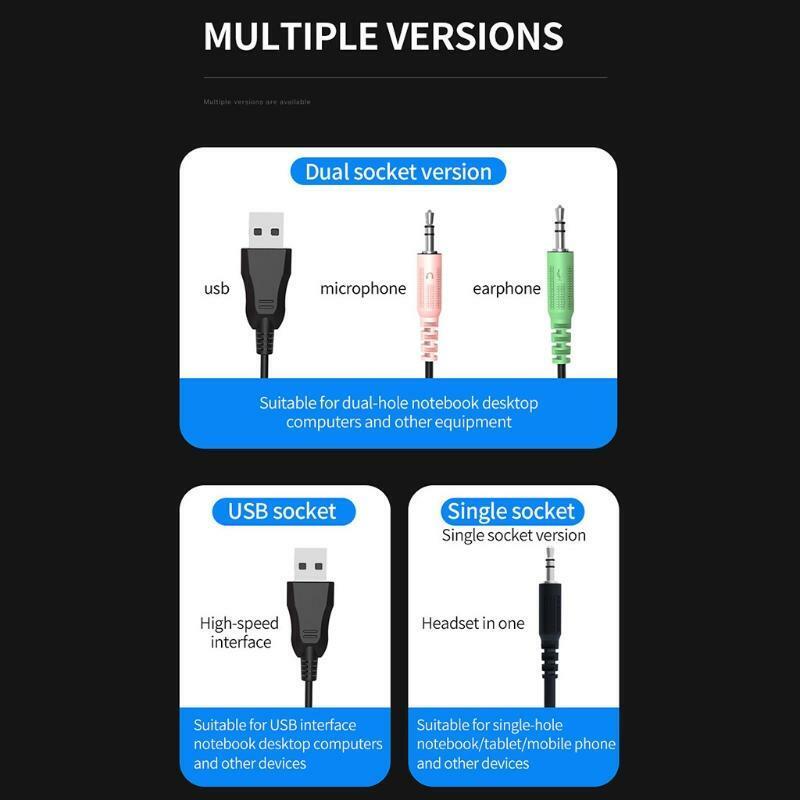 Cute Headset Stereo LED Headphones Omnidirectional Microphone Noice Cancelling