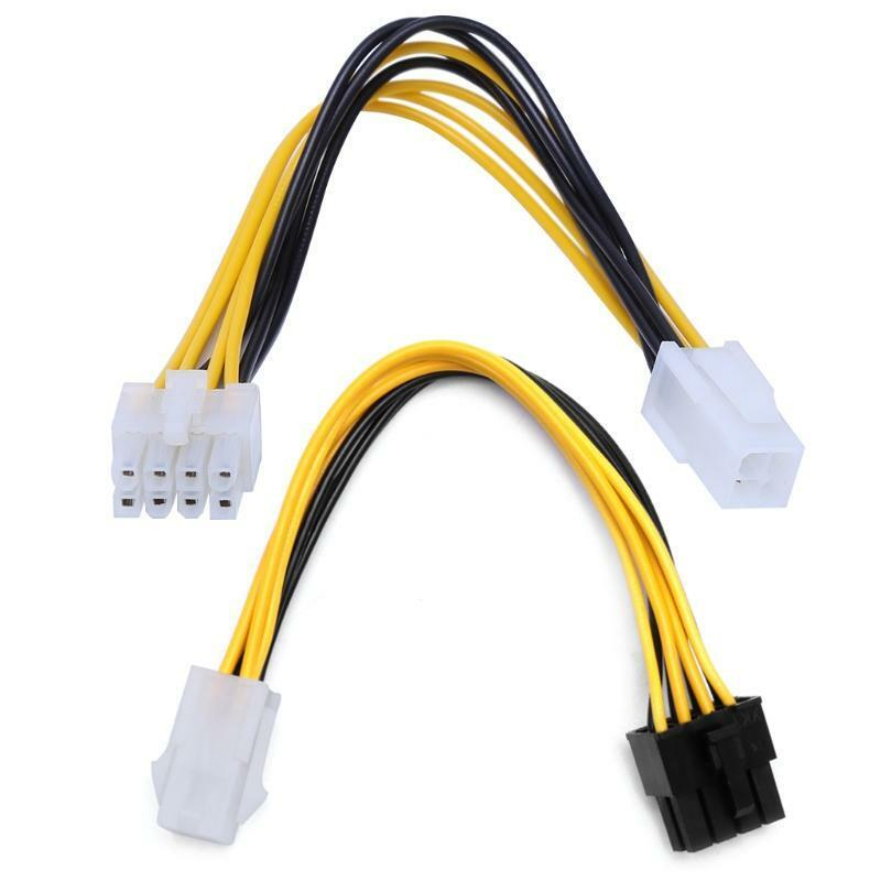 ATX 8Pin Female To 4Pin Male PC CPU Power Supply Extension Cord Connector Cable