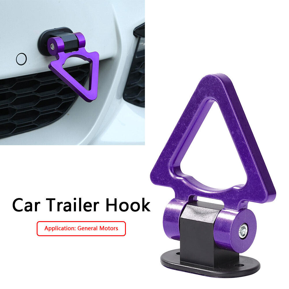 Decorative Car Trailer Hook Racing Triangle Style Bumper Tow Hook (Purple)