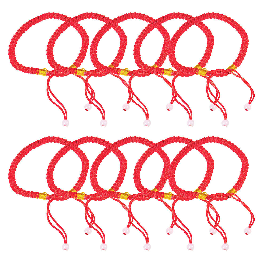 10x Handmade Lucky Red String Bracelet Beaded Braided Rope Hand Charm Li