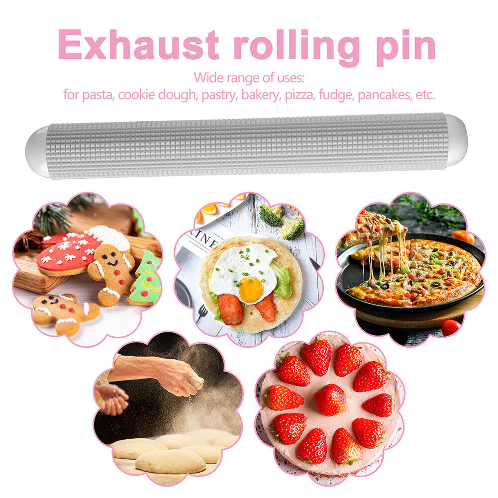 Non-stick Dough Roller Sticks ABS Rolling Pin Dumpling Wrapper (Grey)