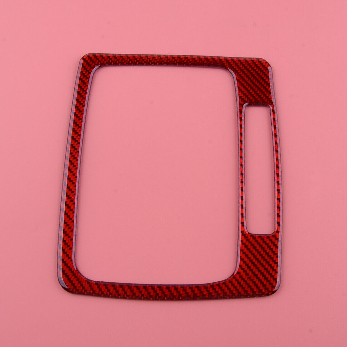 Red Carbon Fiber Gear Shift Panel Cover Frame fit for Benz C W204 fr 2007-2013