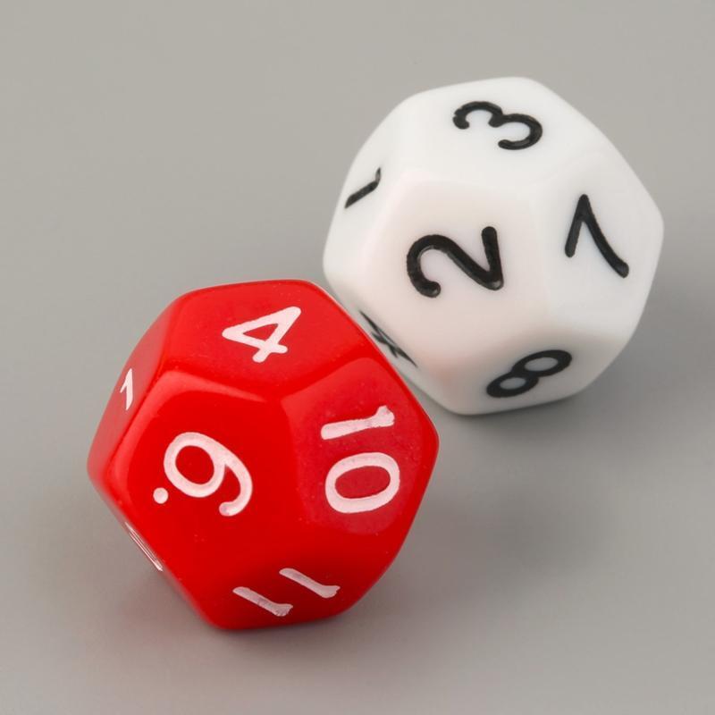 10x D12 Colors Sculpture Polyhedral Dices for Club Party Family Board Game Props