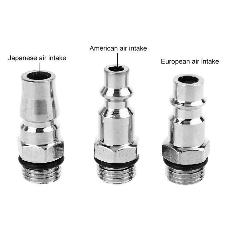 3 Pieces/Set 1/4 NPT US JP EU Type Quick Coupler Air Hose Connector Fitting Tool