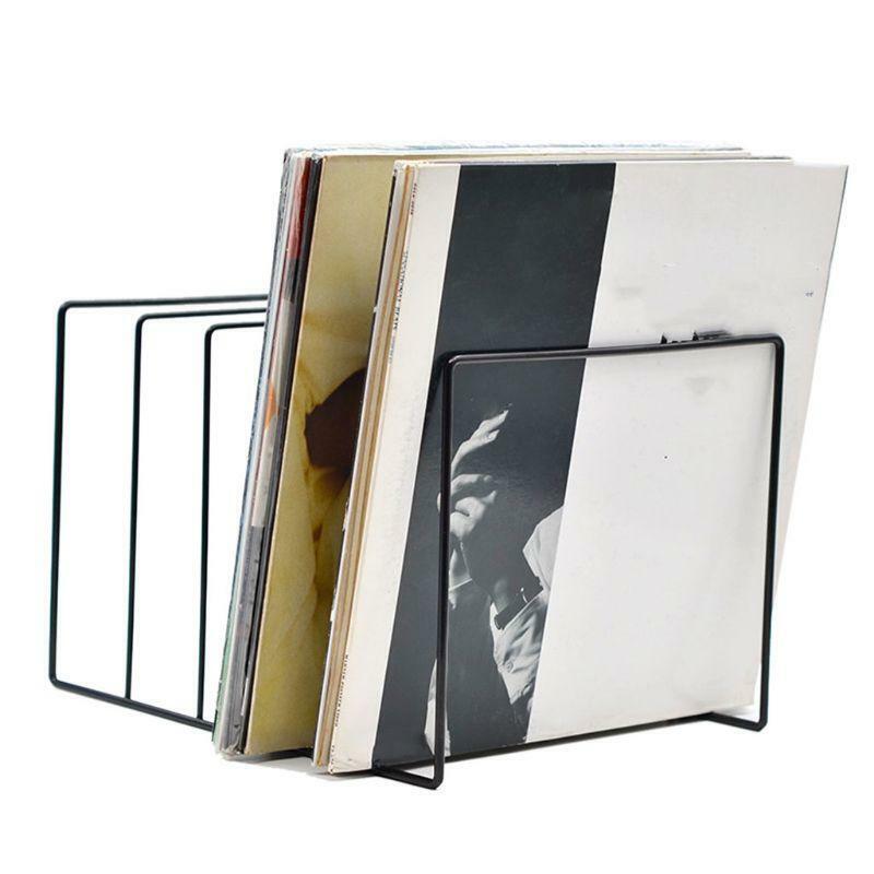 Professional Black Metal LP Vinyl Record Display Shelf Turntable Record Collect