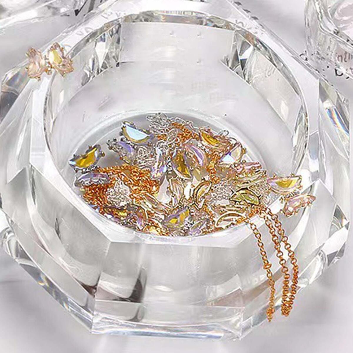 MINI GLASS DAPPEN DISH CRYSTAL CUP NAIL ART TOOL ACRYLIC LIQUID BOWL