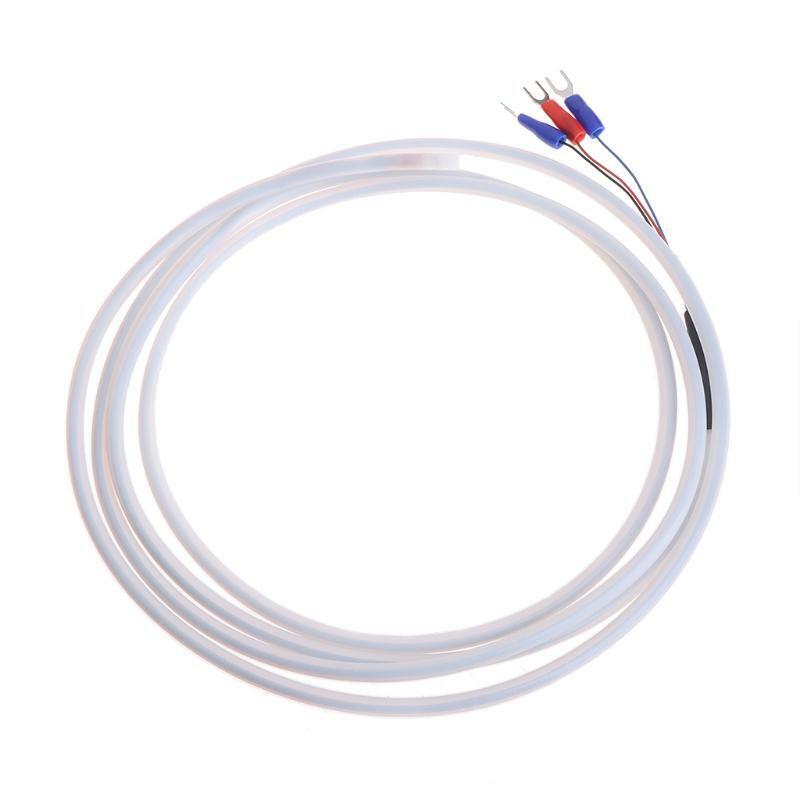 2M PTFE PT100 RTD 3 Wire Temperature Sensor Oil Waterproof Anti-corrosion
