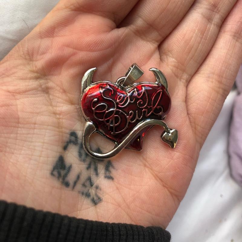 Gothic Pendant Heart Shaped Charm Pendants Christmas Valentine DIY Gifts