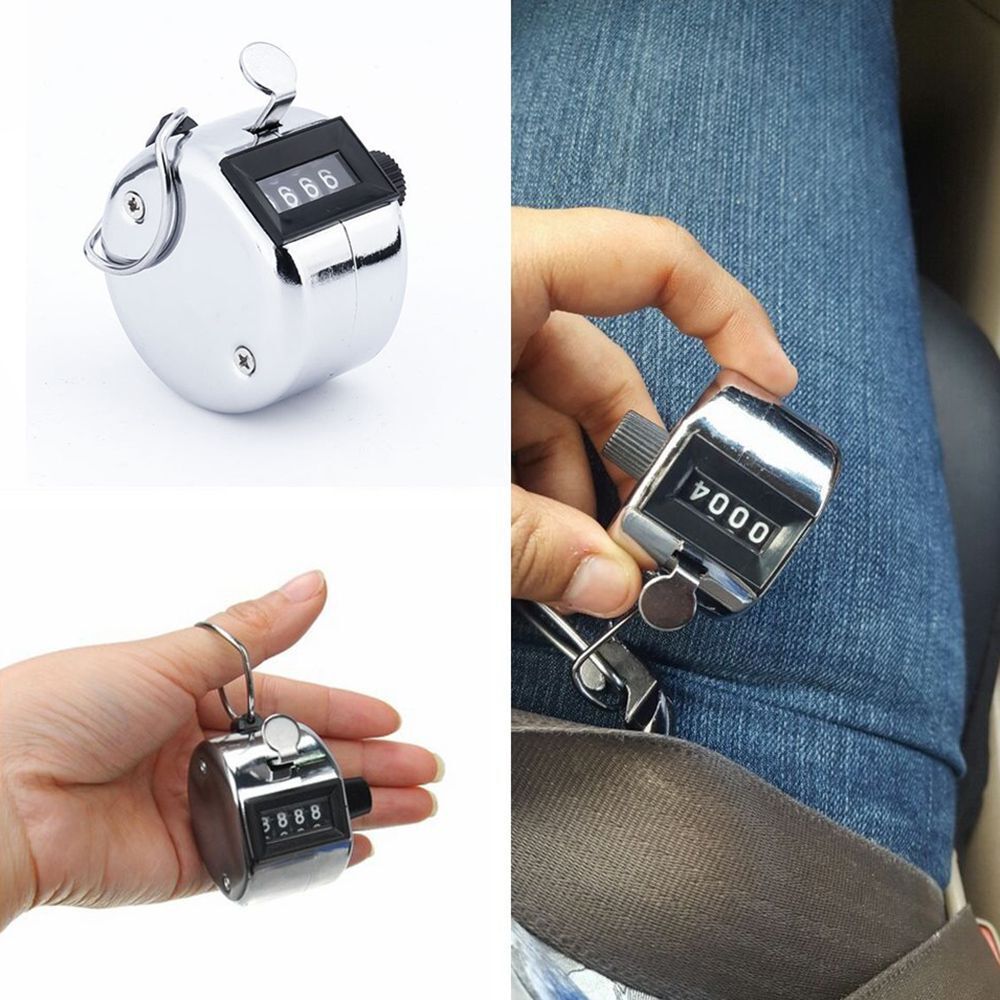 Portable Counting Clicker Number Counting Mechanical Counter 4 Digit Number