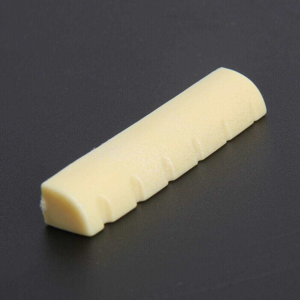 6-String Guitar Bridge Pins Saddle Nut Acoustic Cattle (Yellow)