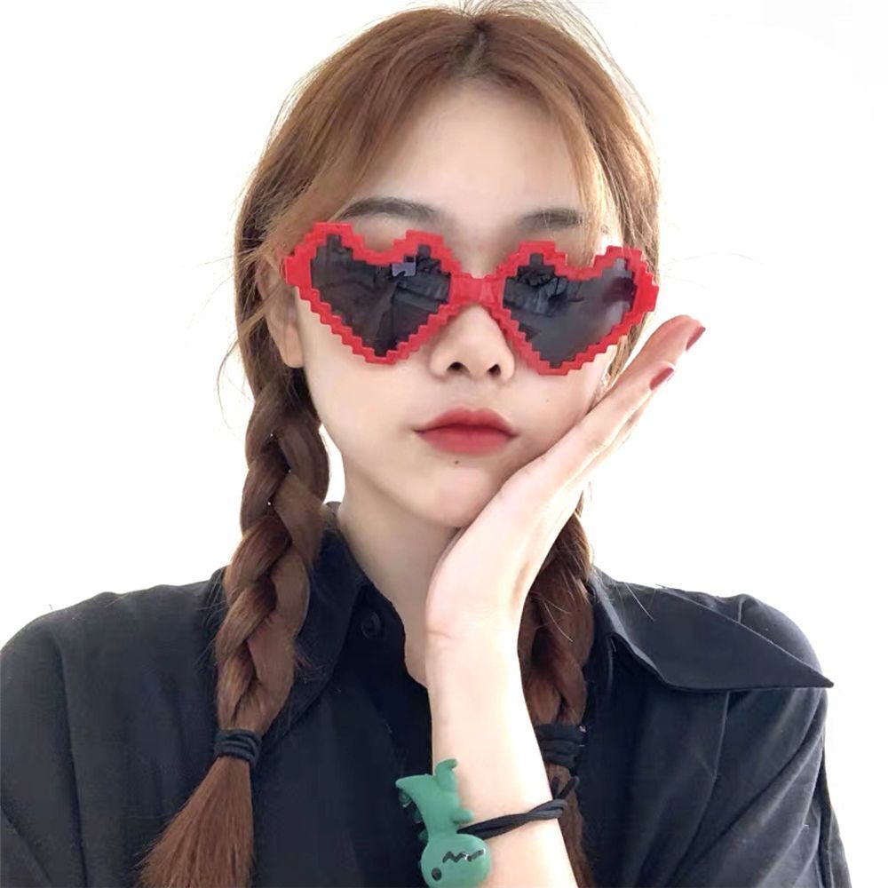 Eyewear Heart Sunglasses Heart Glasses Thug Life Sunglasses Mosaic Sunglasses