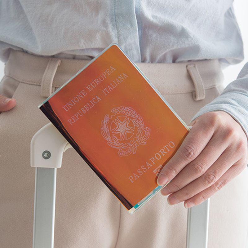 Travel Holographic Passport Holder ID Card Case Cover Credit Organizer Protector