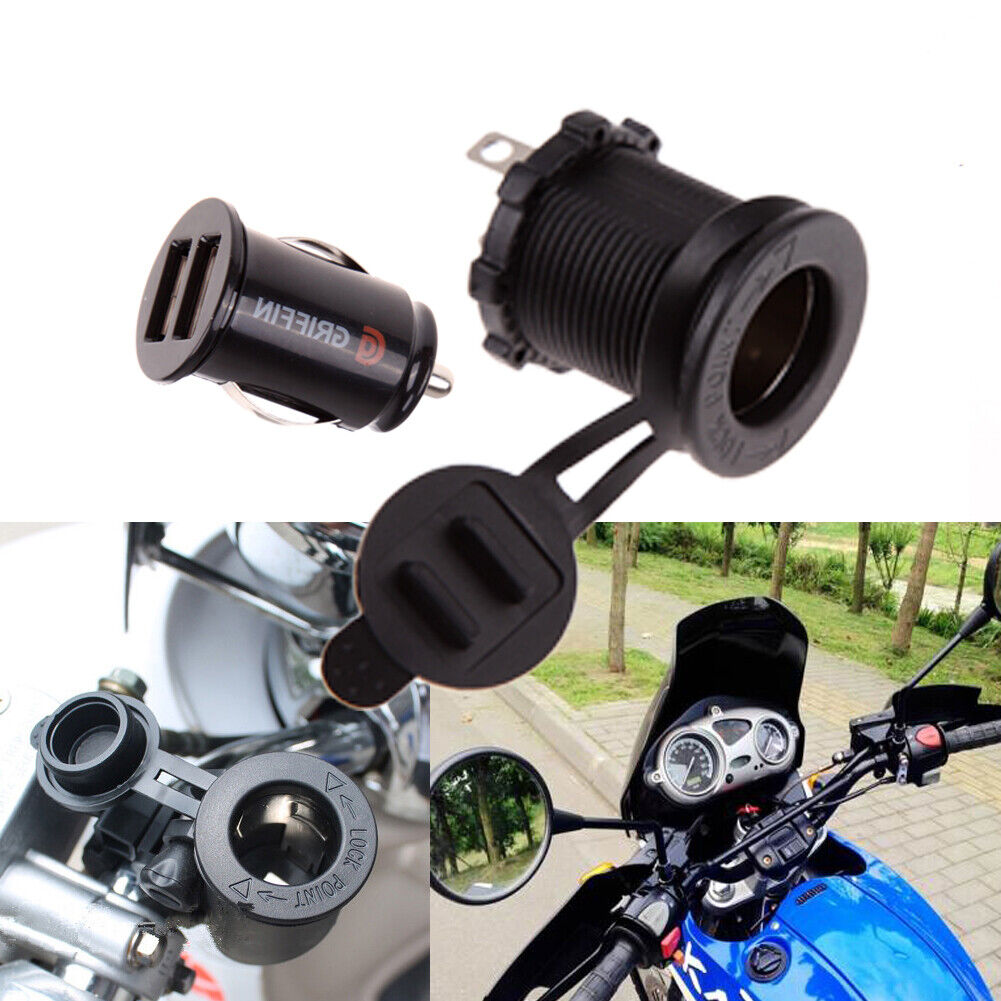 Car Boat Cigarette Lighter Socket 12V Power Outlet 3.1A Dual USB Charger