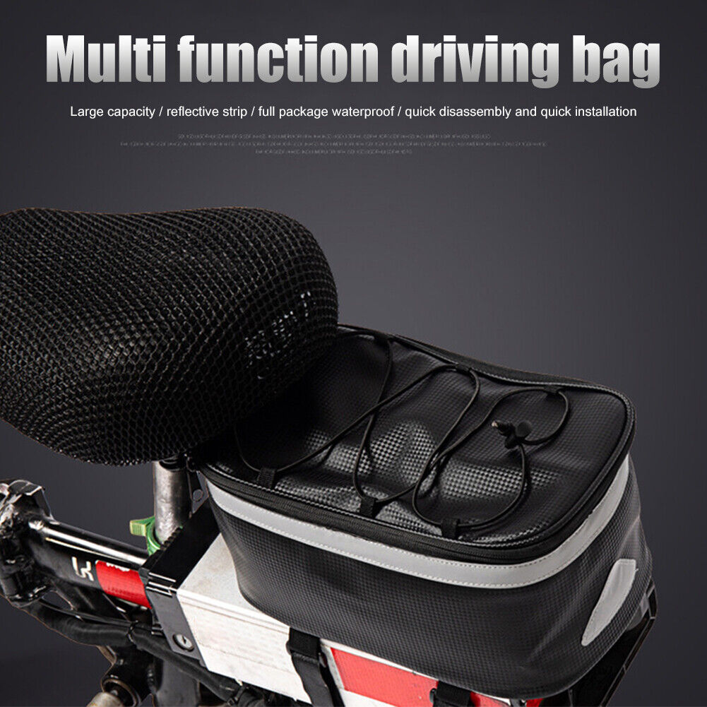 7L Waterproof Bike Backseat Trunk Bag Large Capacity Bicycle Rear Seat Bags