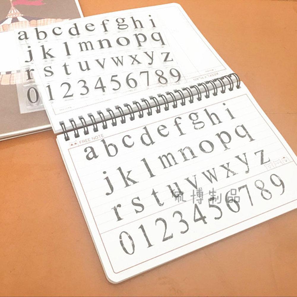 Letter Clear Transparent Silicone Seal DIY Stamp Sheet Photo Album Decor(B)