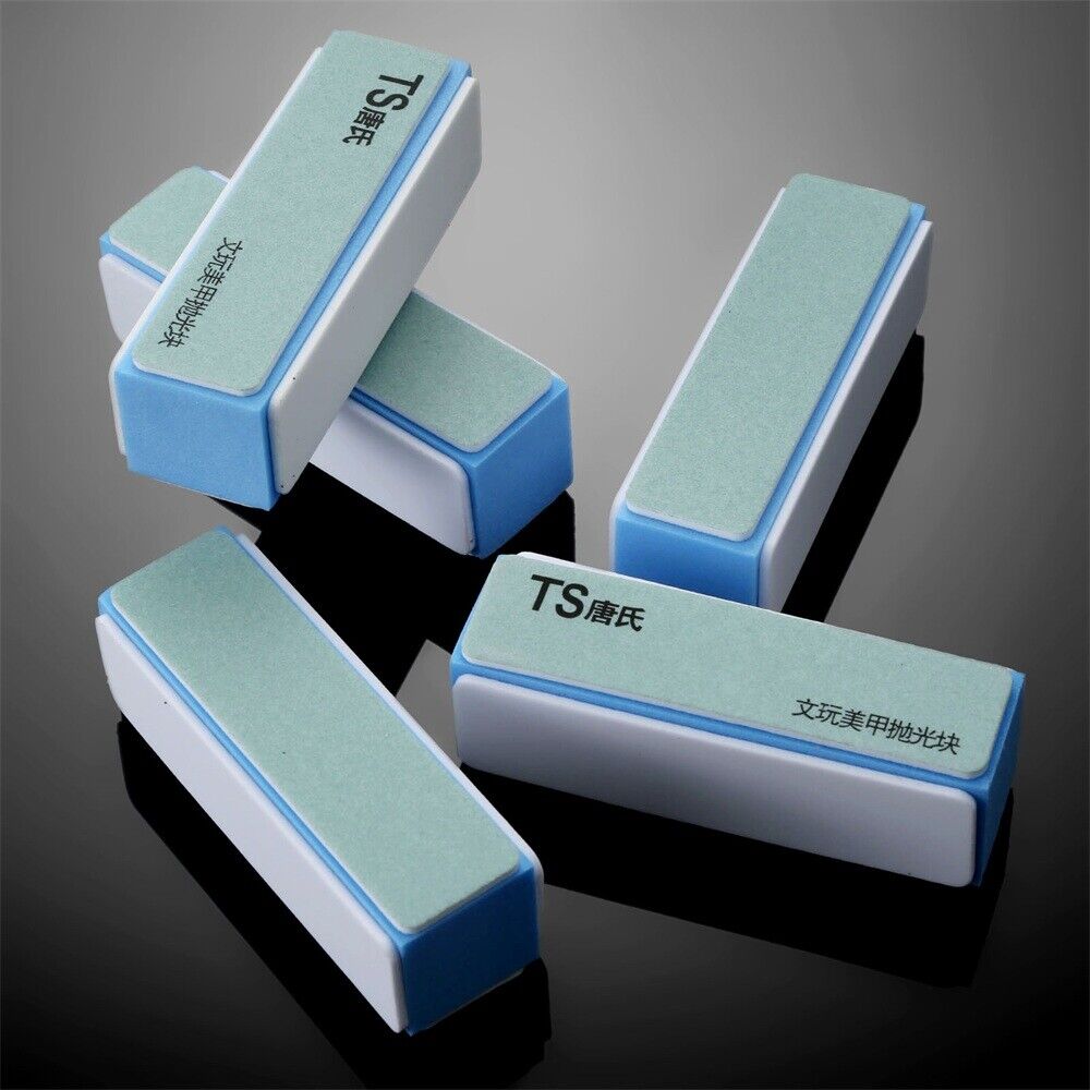 5pcs 4 Way Polishing Buffers Shine Sanding Sponge Block Grit 1000/7000 Nail Art