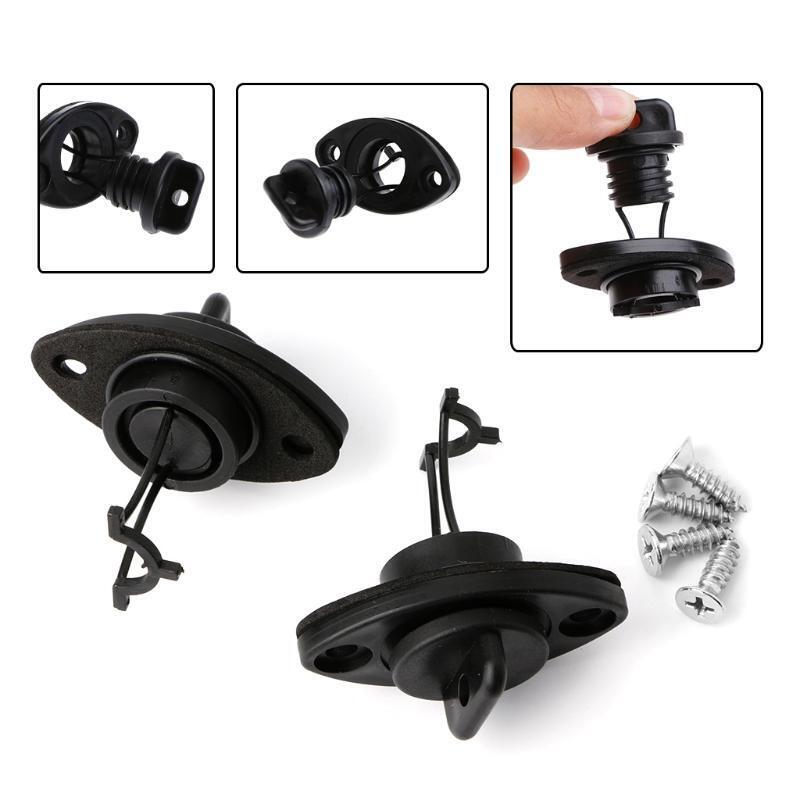 2 Pcs Universal Drain Bungs Plugs With 4 Screws For Dinghy Kayak Canoes Boat Hot