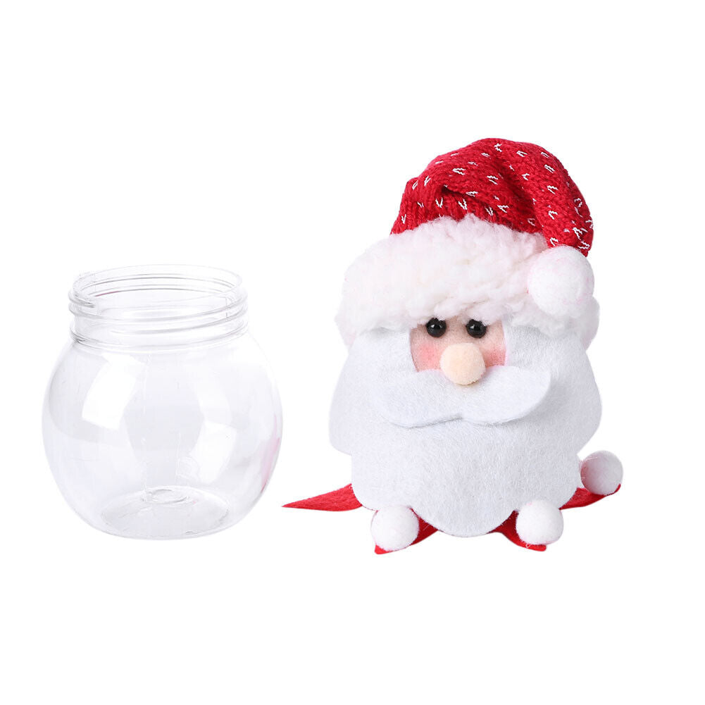 Christmas Party Decor Storage Box Candy Bottle Can Candy Jar(Santa)