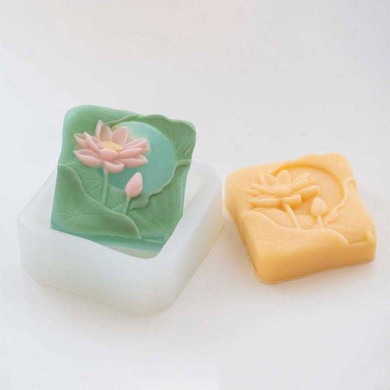 Silicone Lotus Flower Shape Soap Mould Food Grade Silicone Material Mousse Molds