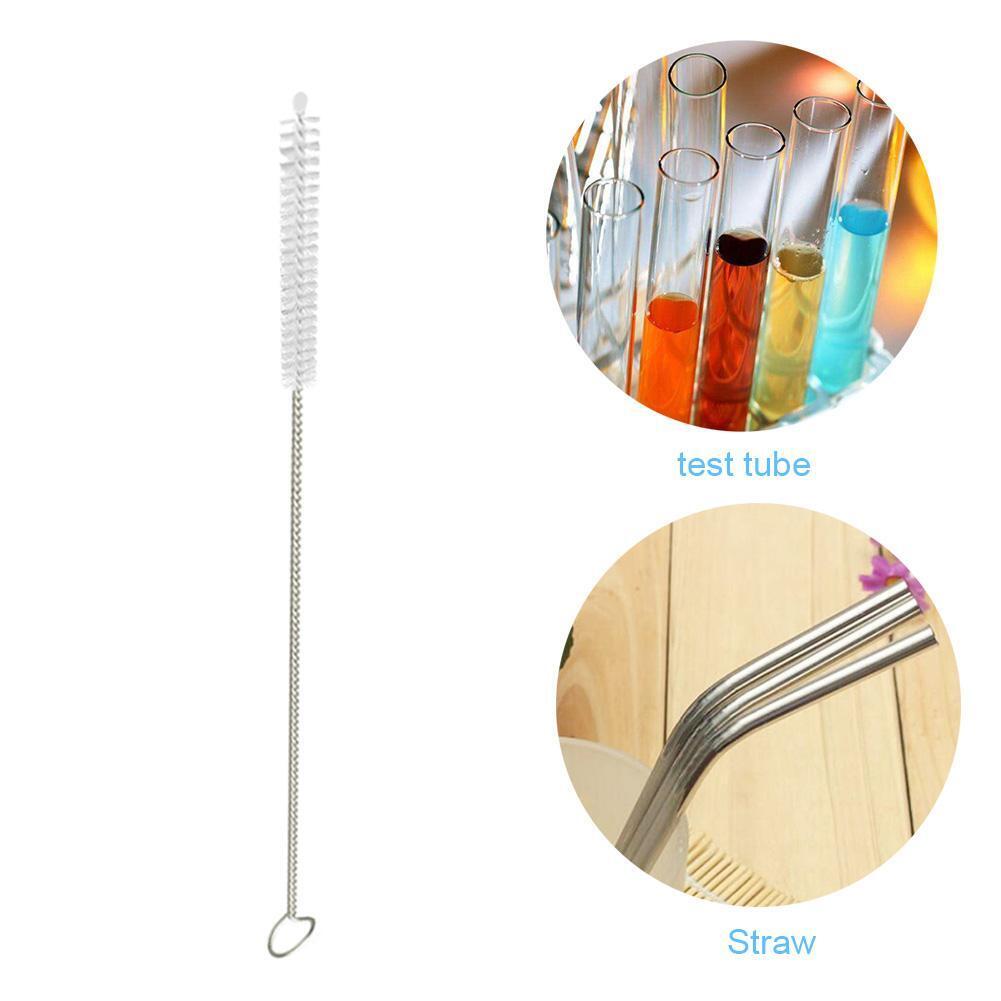 Stainless Steel Straw Cleaning Brush Bar Home Drinking Pipe Straws Washer