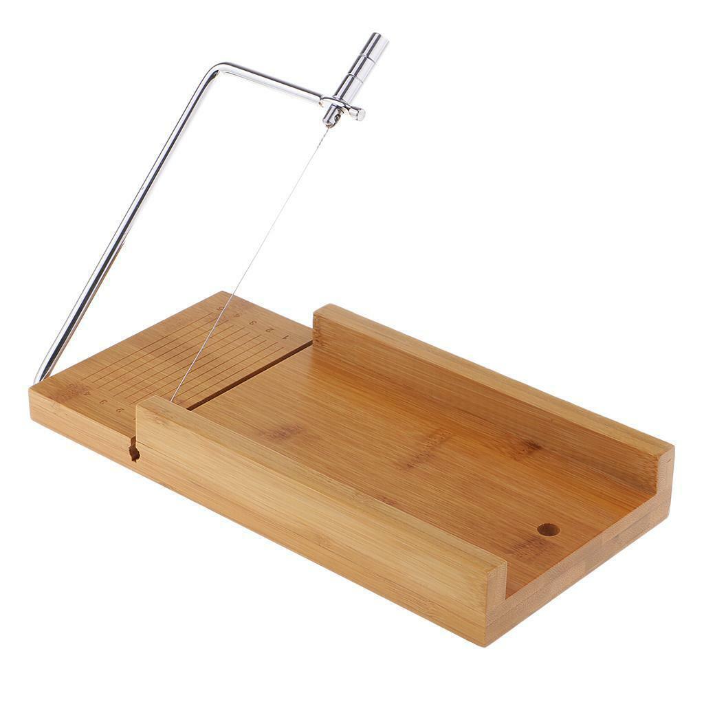 Wooden Soap Cutter with Wire Slicer & DIY Soap Making Loaf Silicone Mold