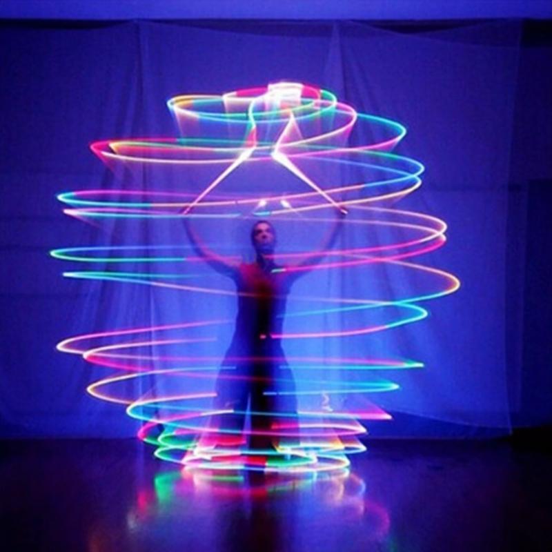 LED Poi Ball Professional Belly Dance Level Hand Props Round Colorful LED Poi