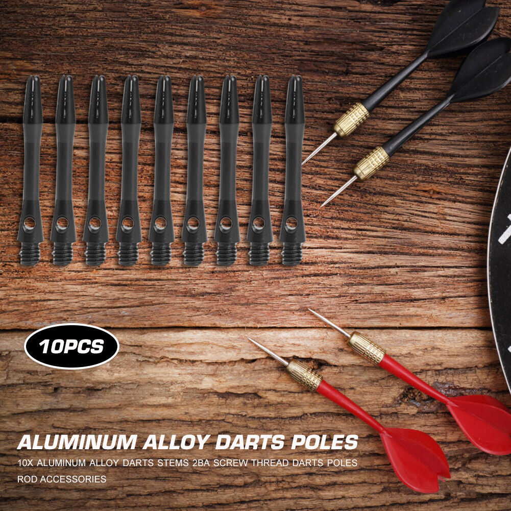 10pcs Darts Stems Aluminum Alloy Darts Poles Rods Shafts Harrows (35mm)